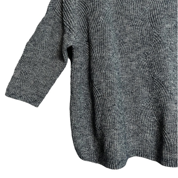 NWT J.Jill Cotton Blend Crewneck Sweater Navy/White Large - Picture 3 of 8